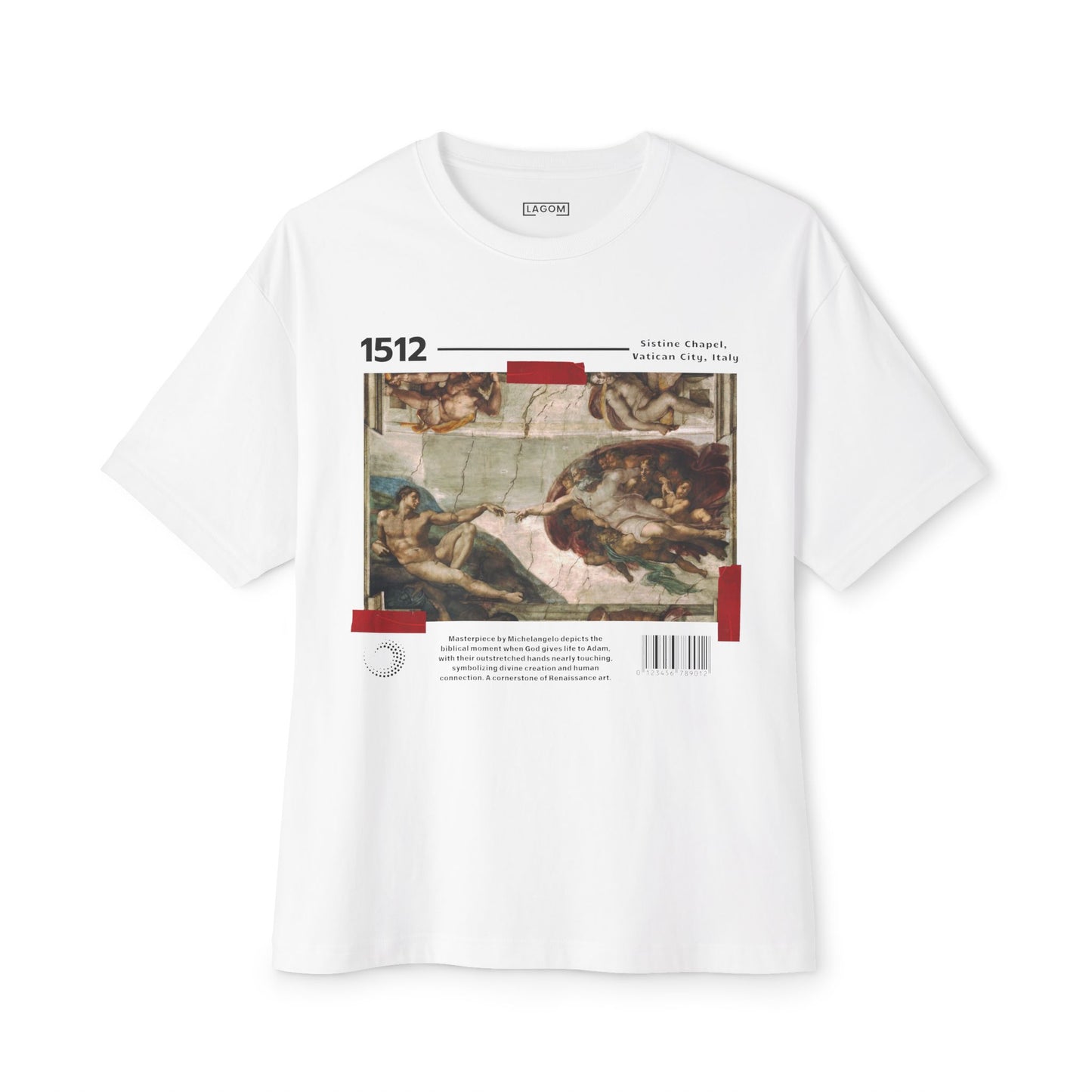 The Creation of Adam - Unisex Oversized Boxy Tee