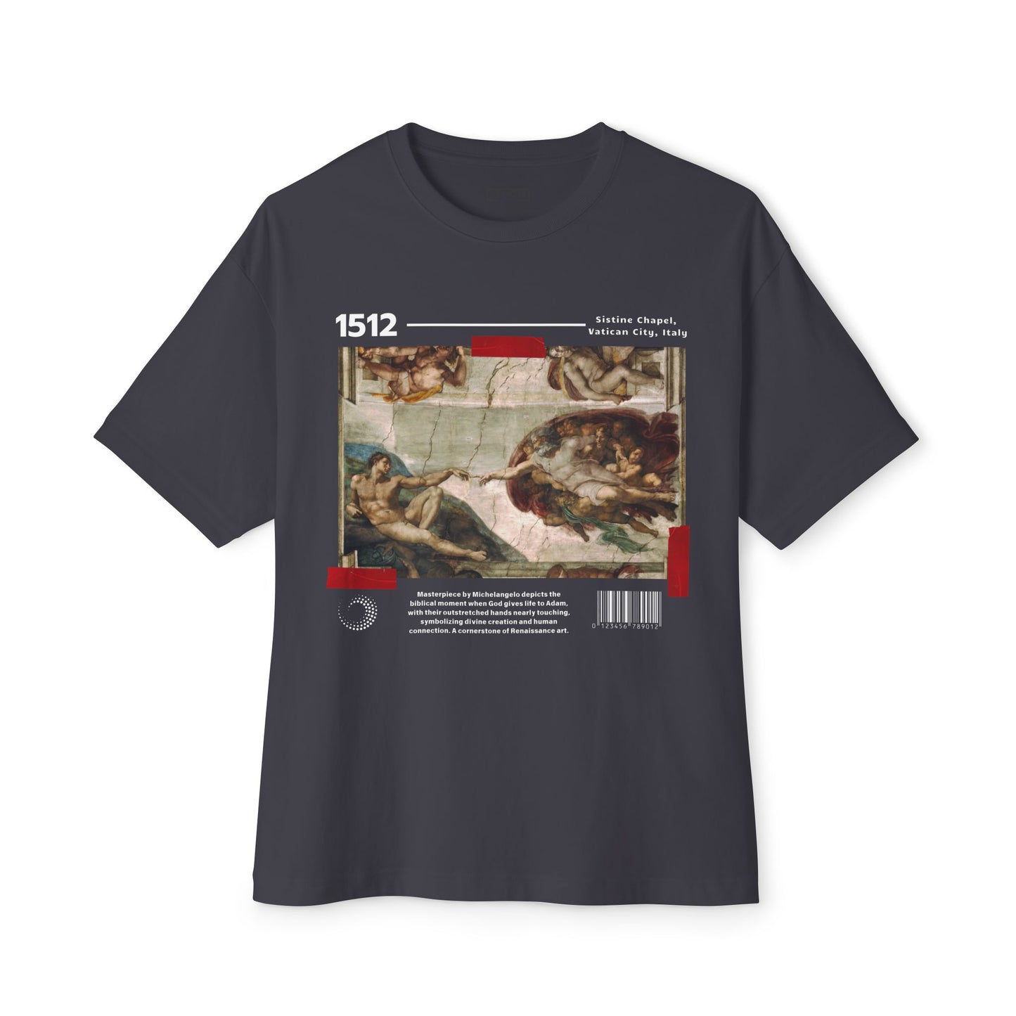 The Creation of Adam - Unisex Oversized Boxy Tee