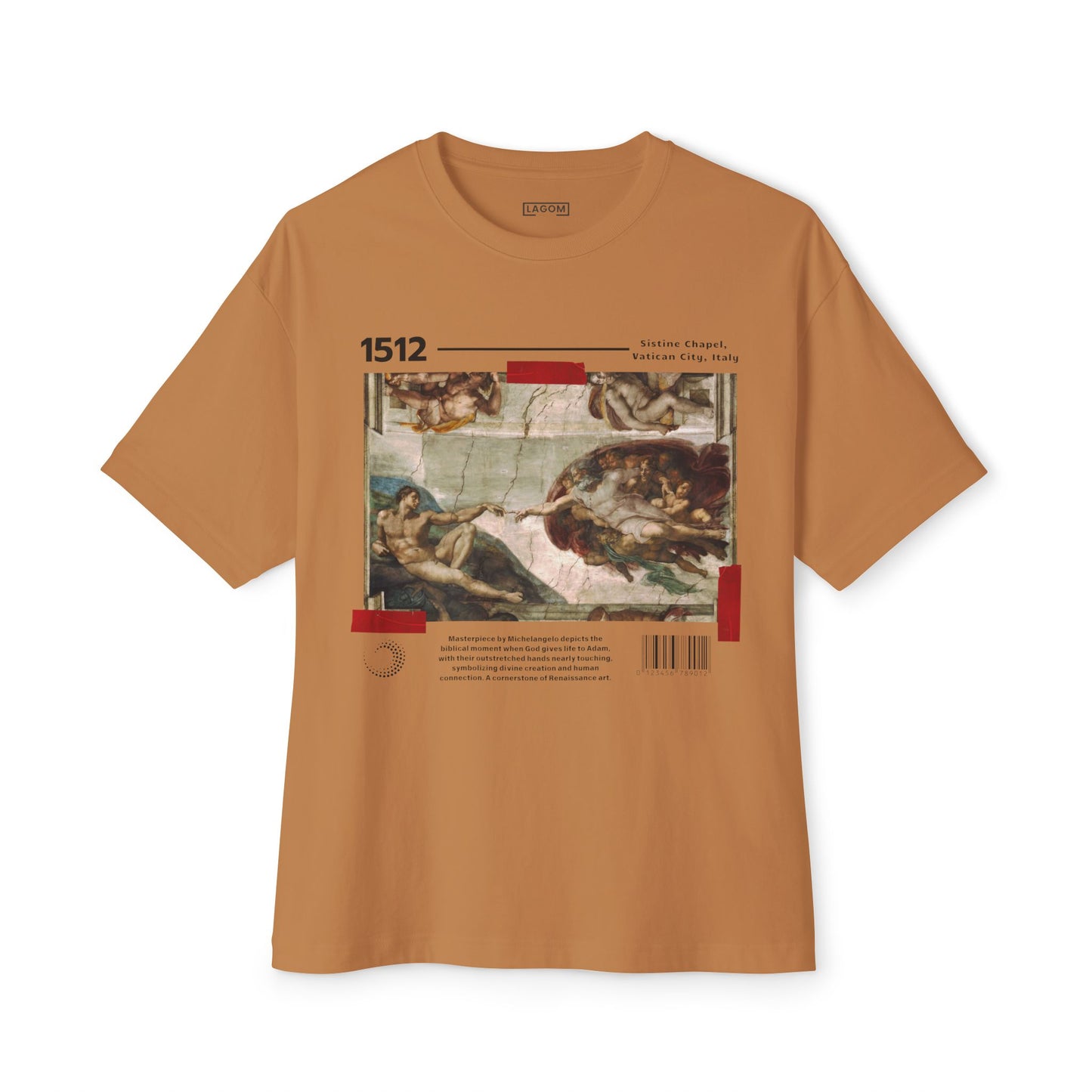 The Creation of Adam - Unisex Oversized Boxy Tee