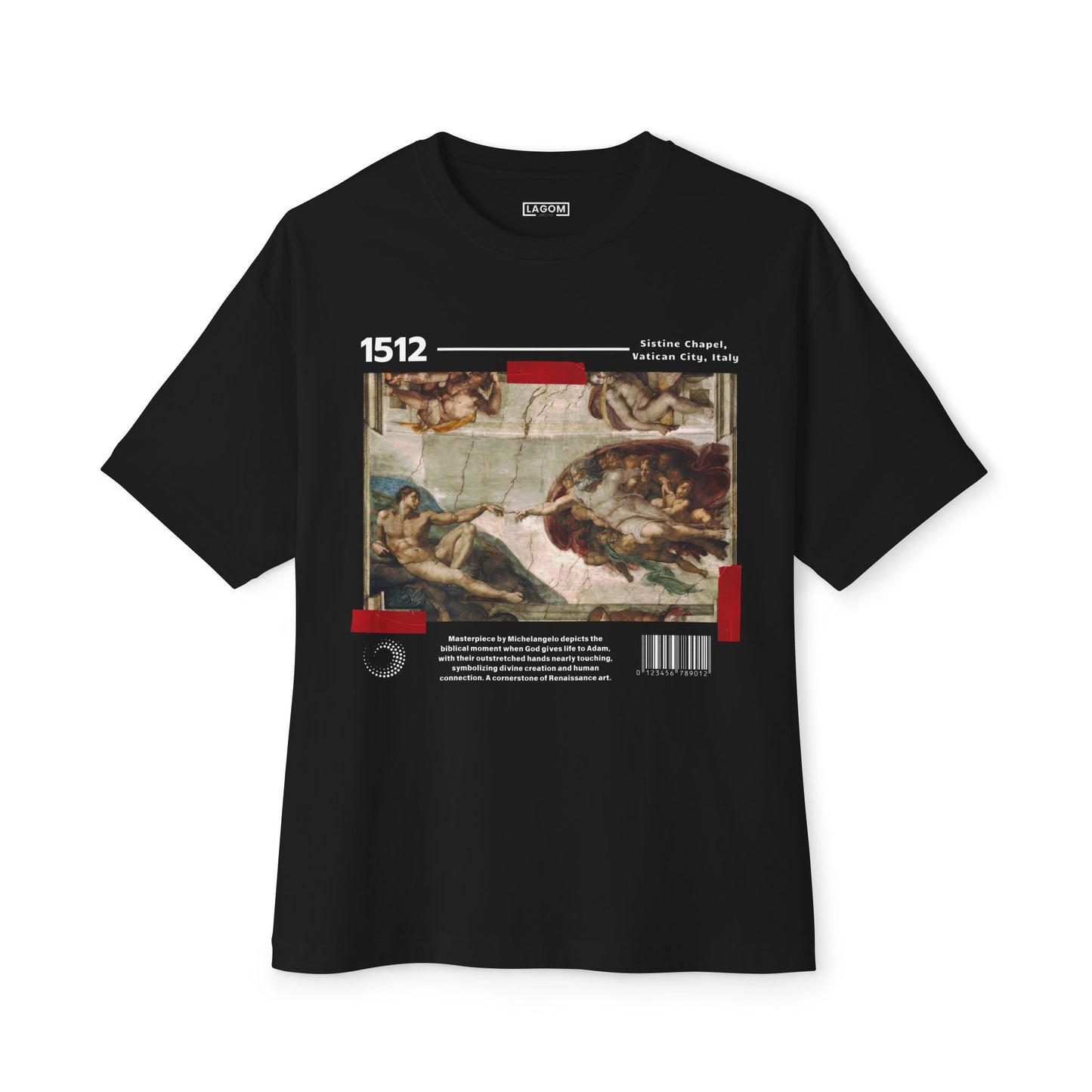 The Creation of Adam - Unisex Oversized Boxy Tee