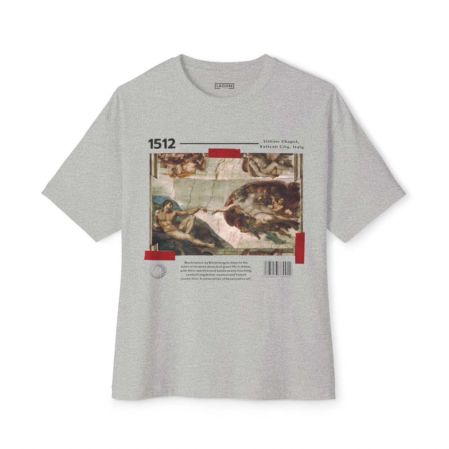 The Creation of Adam - Unisex Oversized Boxy Tee