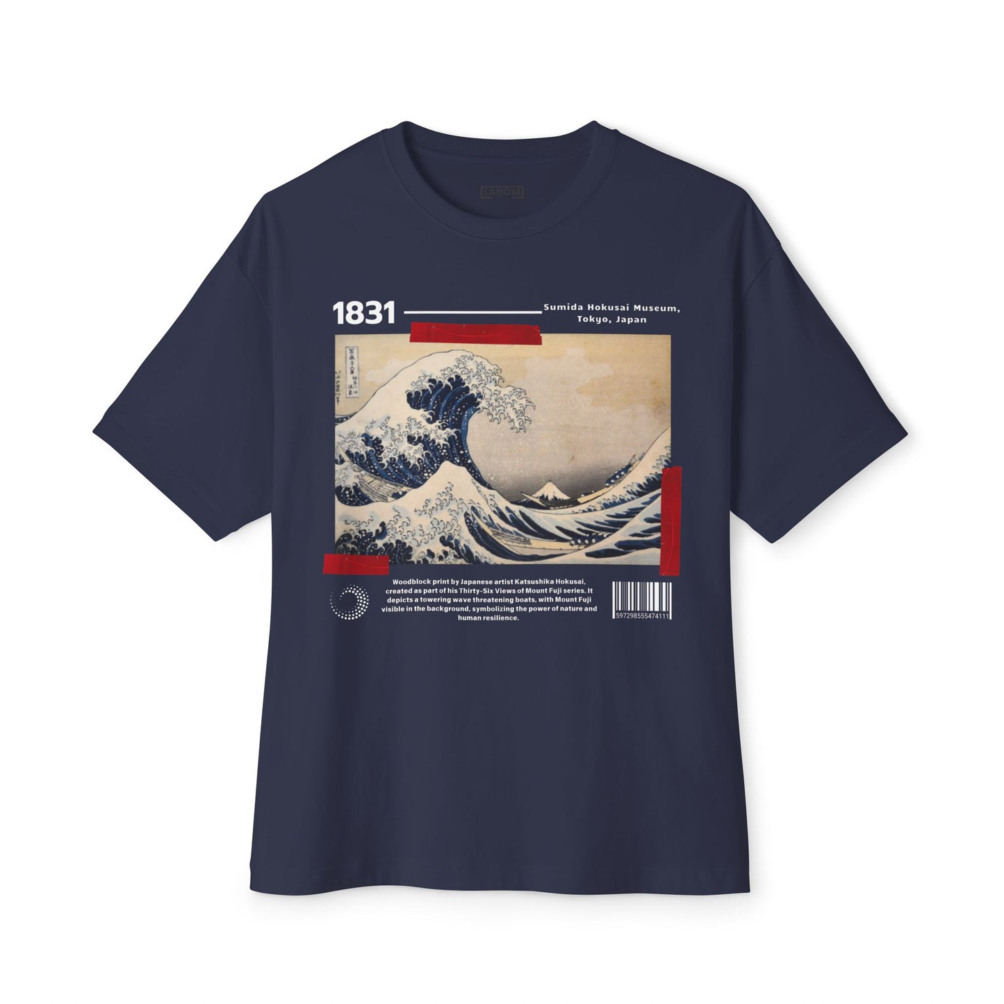 Great Wave of Kanagawa - Unisex Oversized Boxy Tee