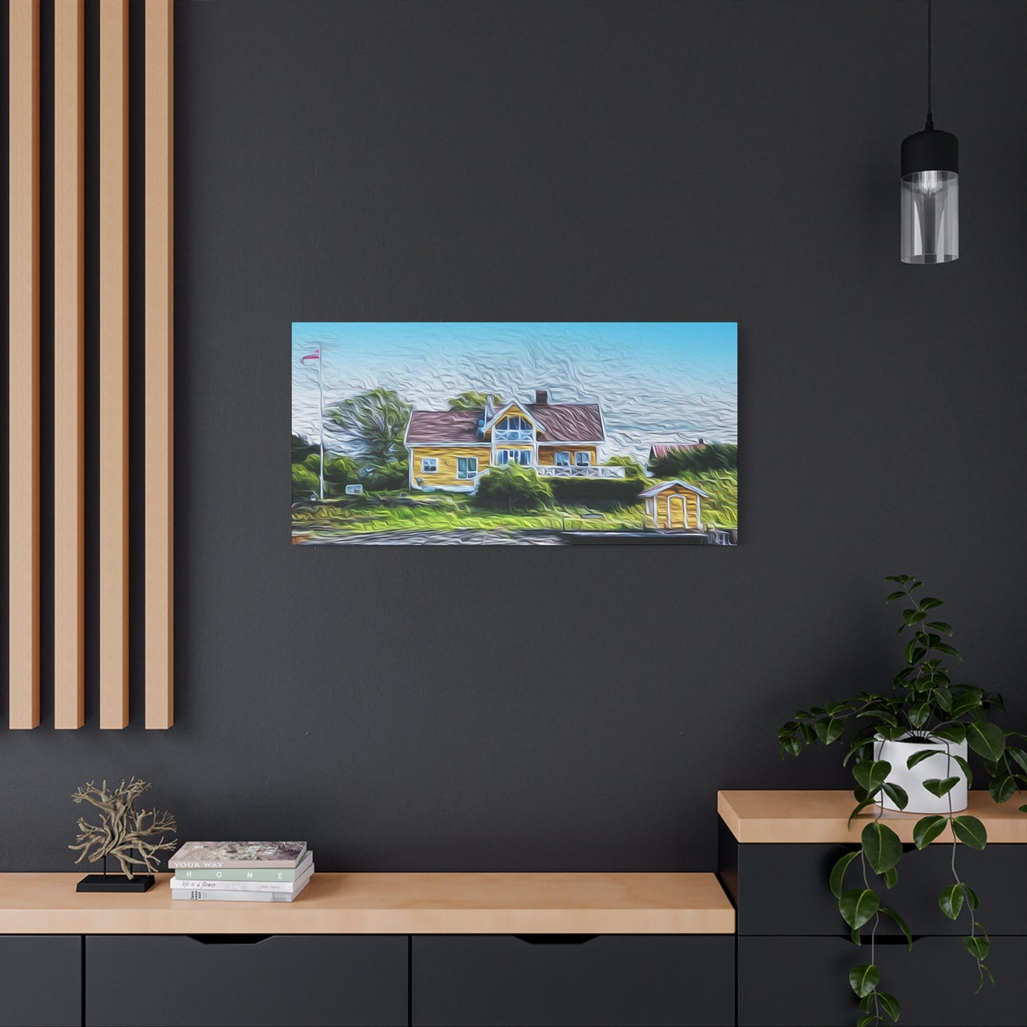 Oslo House By the Fjords, Norway - Matte Canvas Wall Art