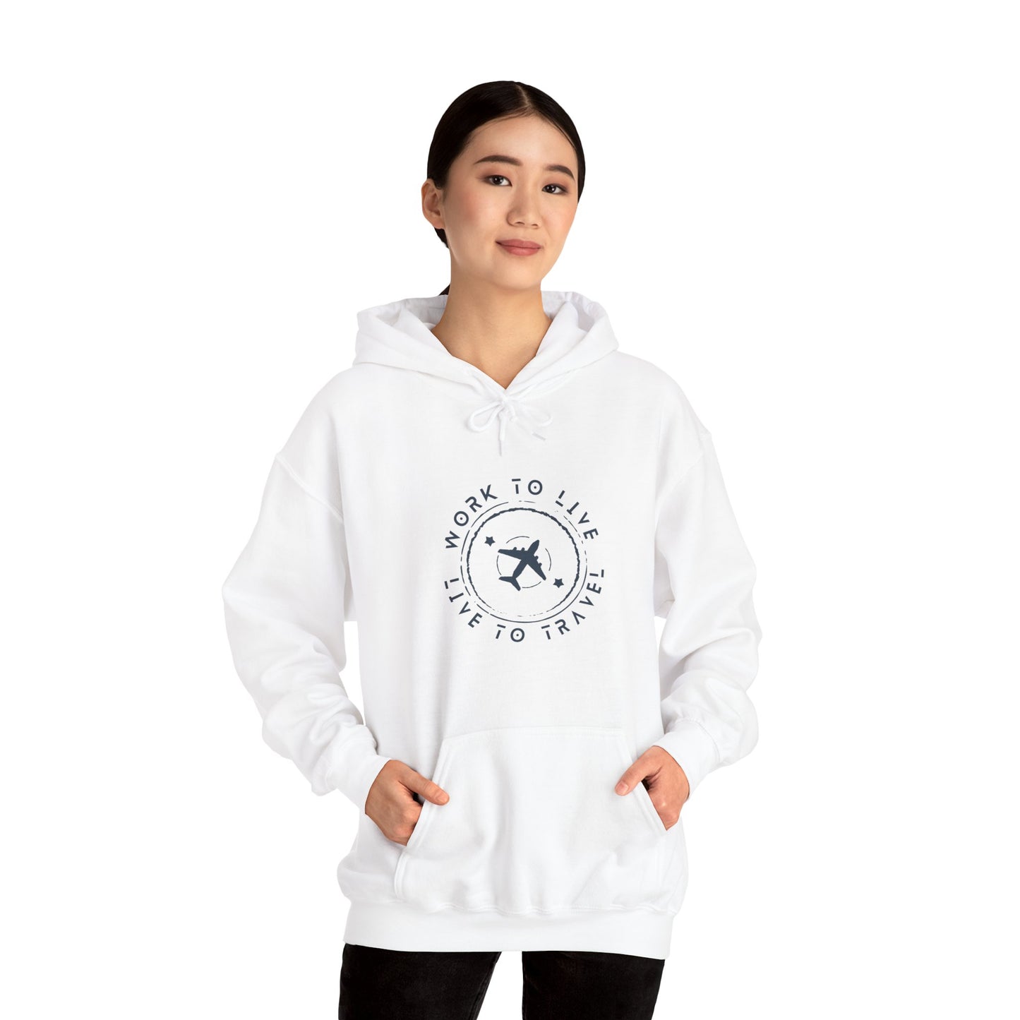 Work to Live, Live to Travel Hoodie