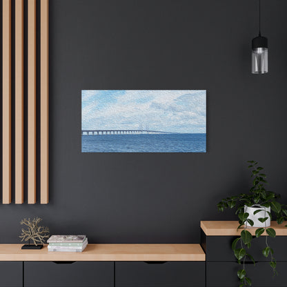 Öresund Bridge, Sweden <-> Denmark - Stretched Matte Wall Decor