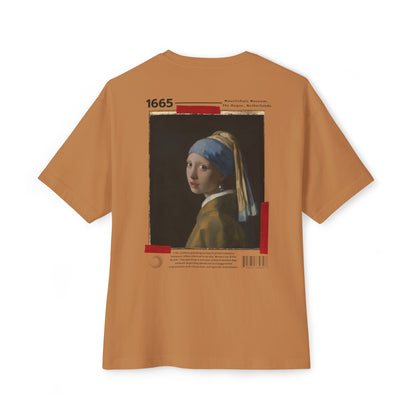 Girl with a Pearl Earring - Unisex Oversized Boxy Tee