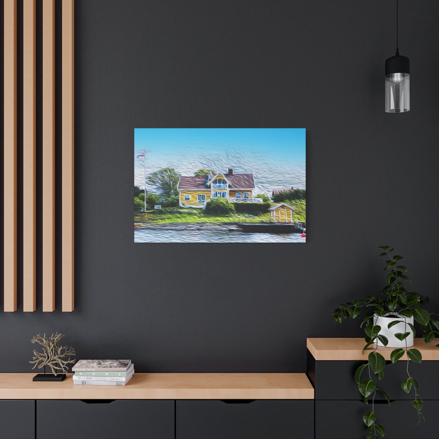 Oslo House By the Fjords, Norway - Matte Canvas Wall Art