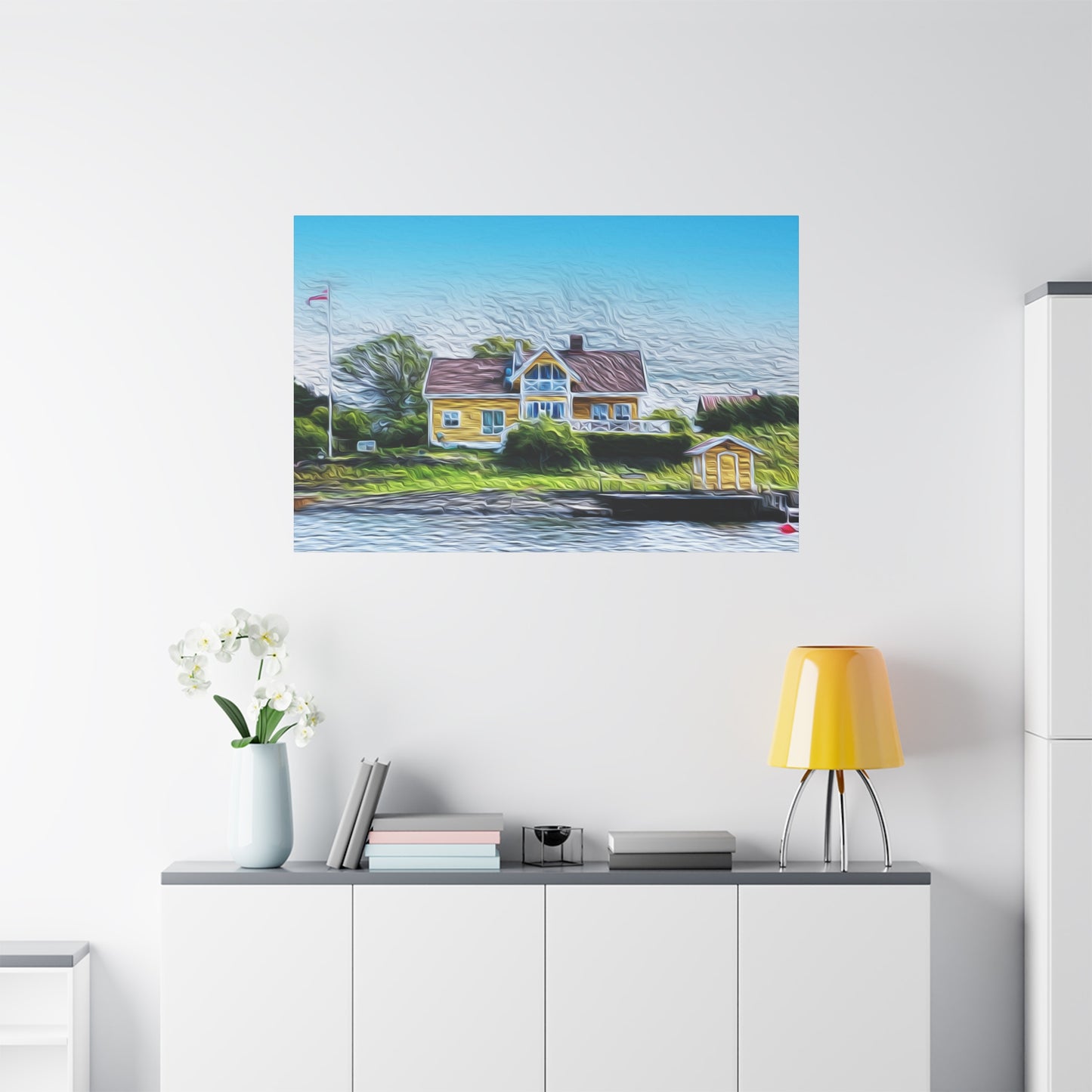 Oslo House By the Fjords, Norway - Matte Canvas Wall Art