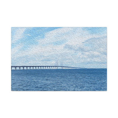 Öresund Bridge, Sweden <-> Denmark - Stretched Matte Wall Decor