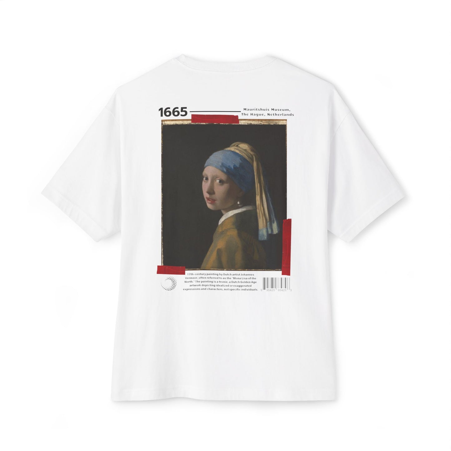 Girl with a Pearl Earring - Unisex Oversized Boxy Tee