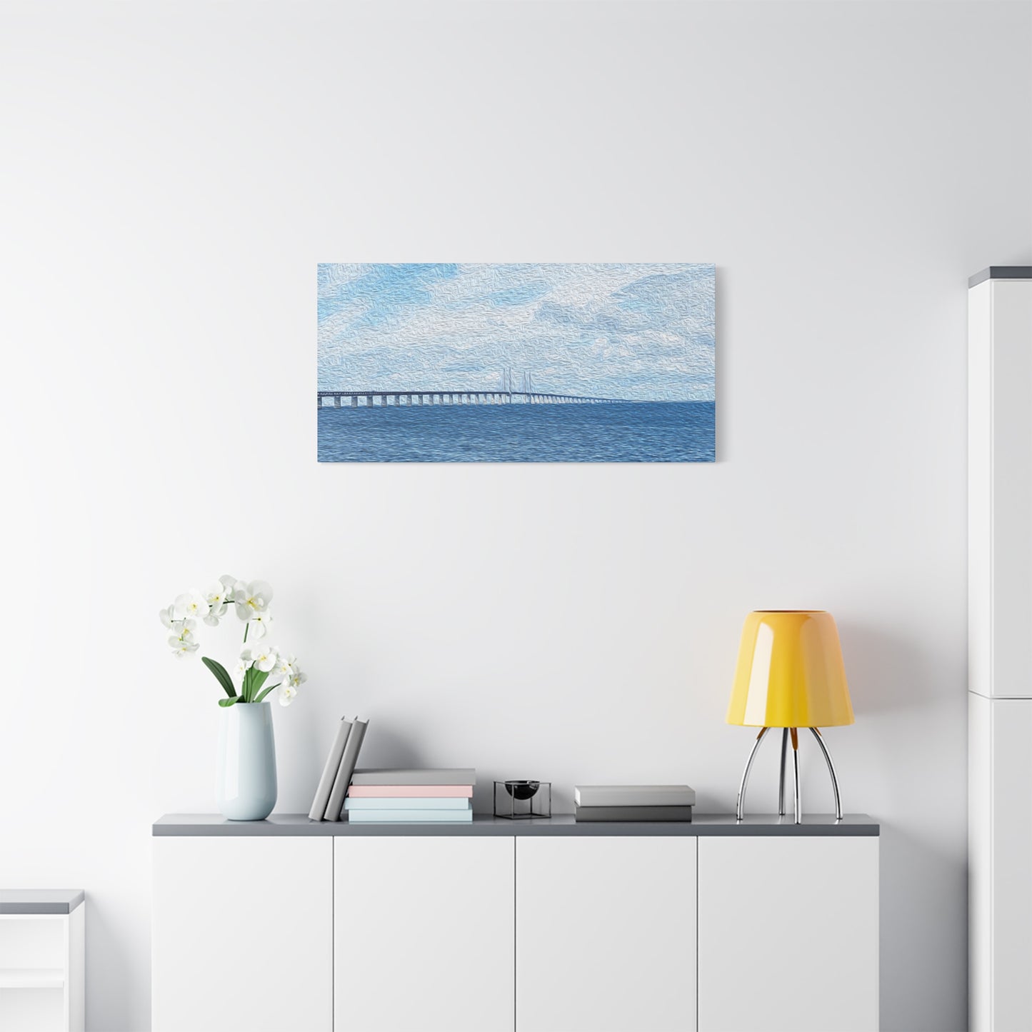 Öresund Bridge, Sweden <-> Denmark - Stretched Matte Wall Decor