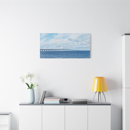 Öresund Bridge, Sweden <-> Denmark - Stretched Matte Wall Decor