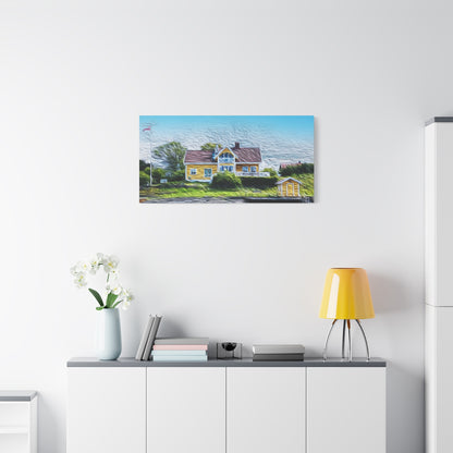 Oslo House By the Fjords, Norway - Matte Canvas Wall Art