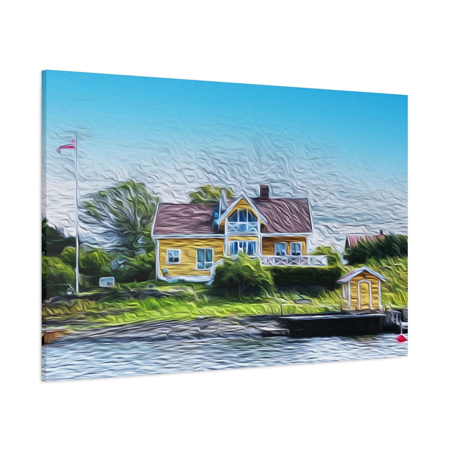 Oslo House By the Fjords, Norway - Matte Canvas Wall Art