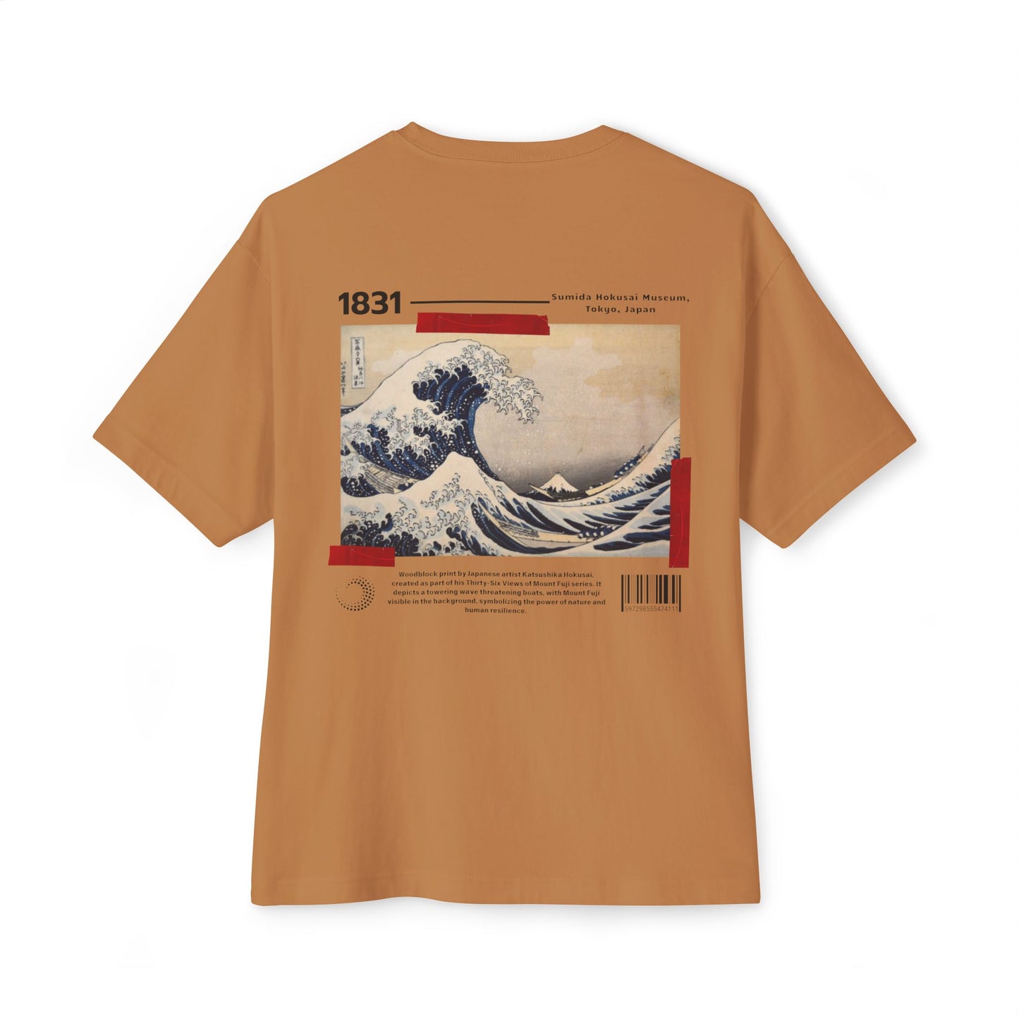 Great Wave of Kanagawa - Unisex Oversized Boxy Tee