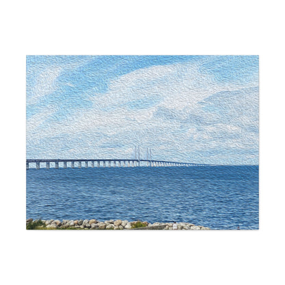 Öresund Bridge, Sweden <-> Denmark - Stretched Matte Wall Decor