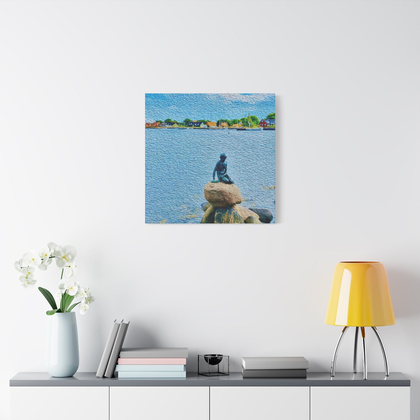 The Little Mermaid, Copenhagen, Denmark - Stretched Matte Wall Decor