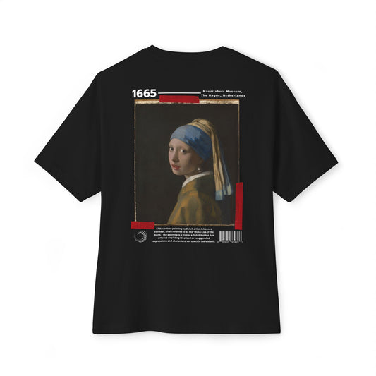 Girl with a Pearl Earring - Unisex Oversized Boxy Tee