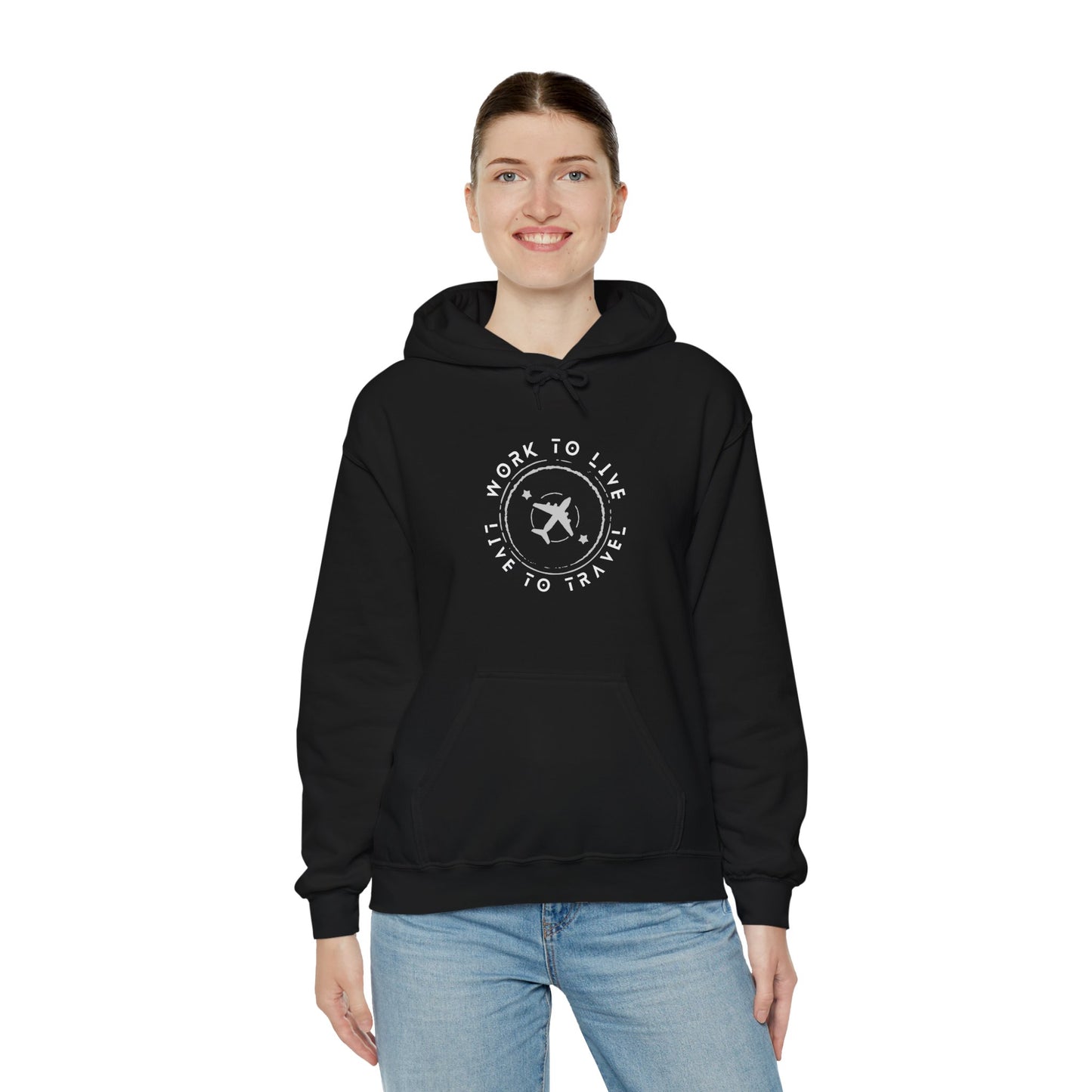 Work to Live, Live to Travel Hoodie