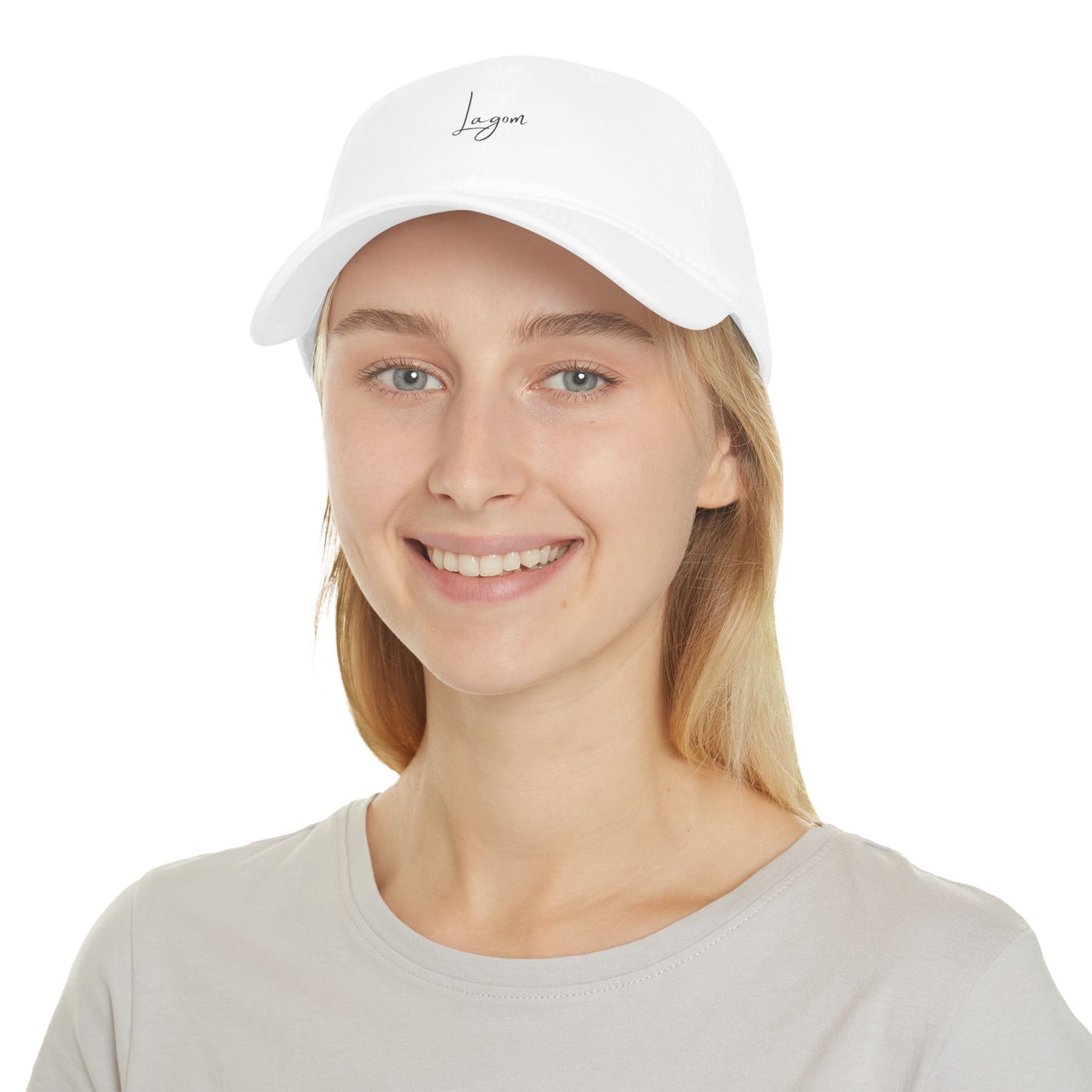 Lagom White Low Profile Baseball Cap