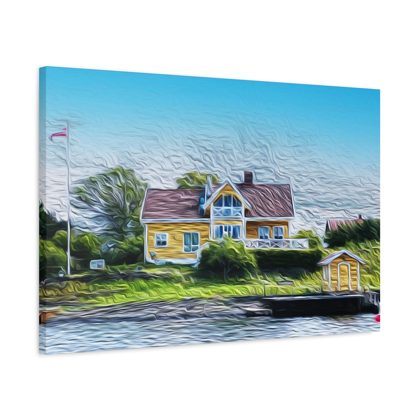 Oslo House By the Fjords, Norway - Matte Canvas Wall Art