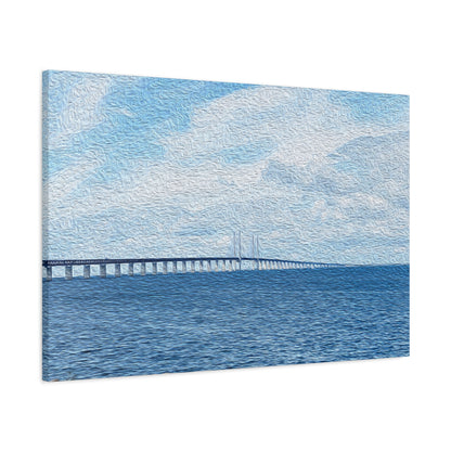 Öresund Bridge, Sweden <-> Denmark - Stretched Matte Wall Decor