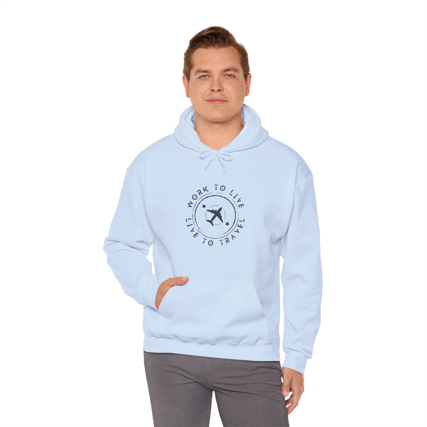 Work to Live, Live to Travel Hoodie