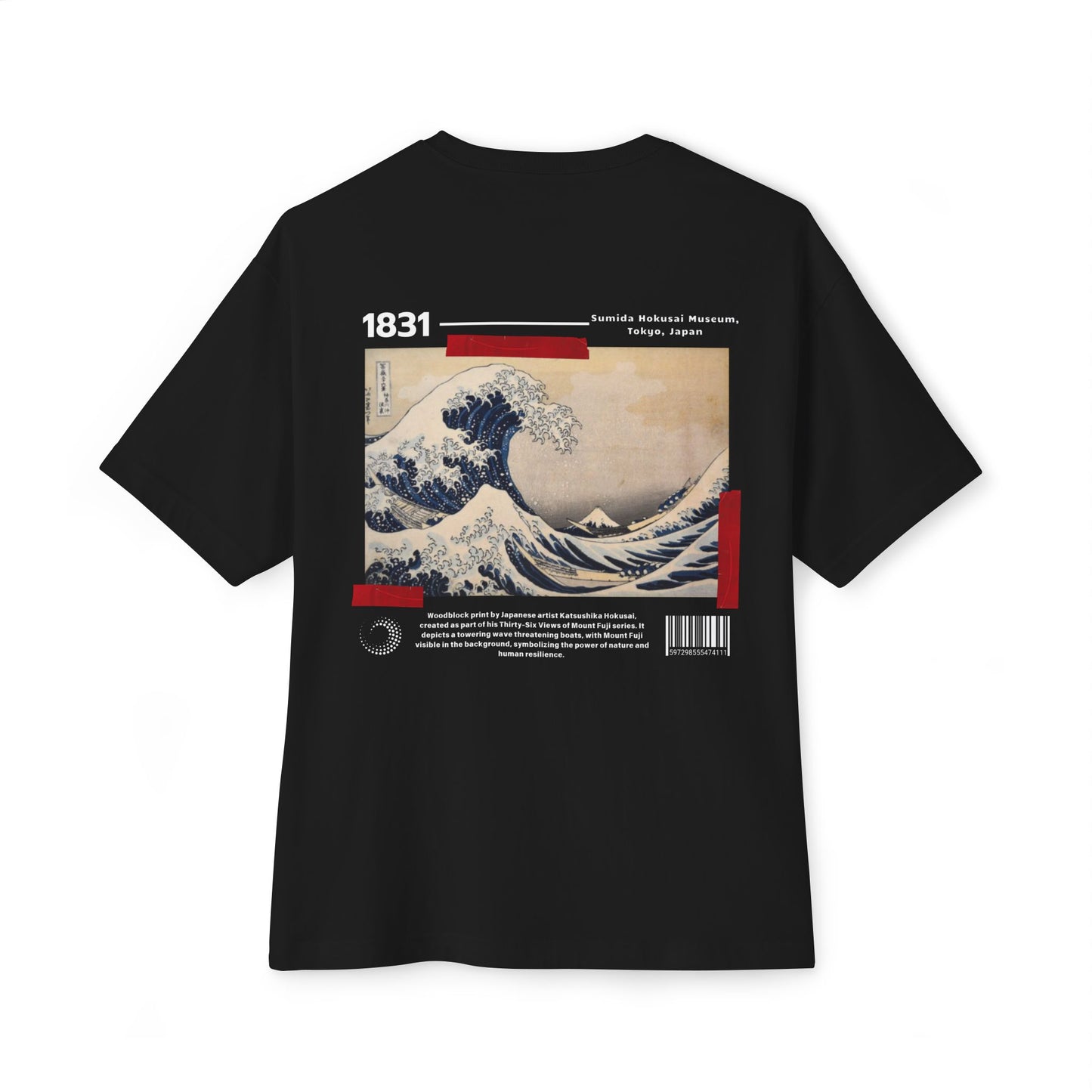 Great Wave of Kanagawa - Unisex Oversized Boxy Tee