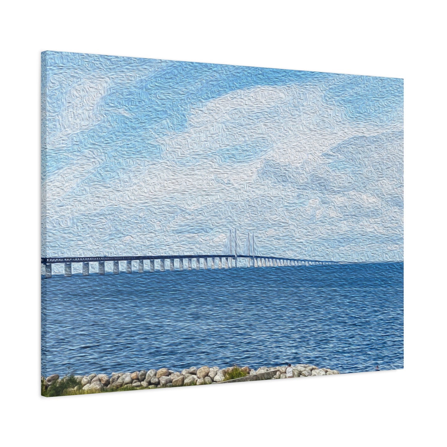 Öresund Bridge, Sweden <-> Denmark - Stretched Matte Wall Decor