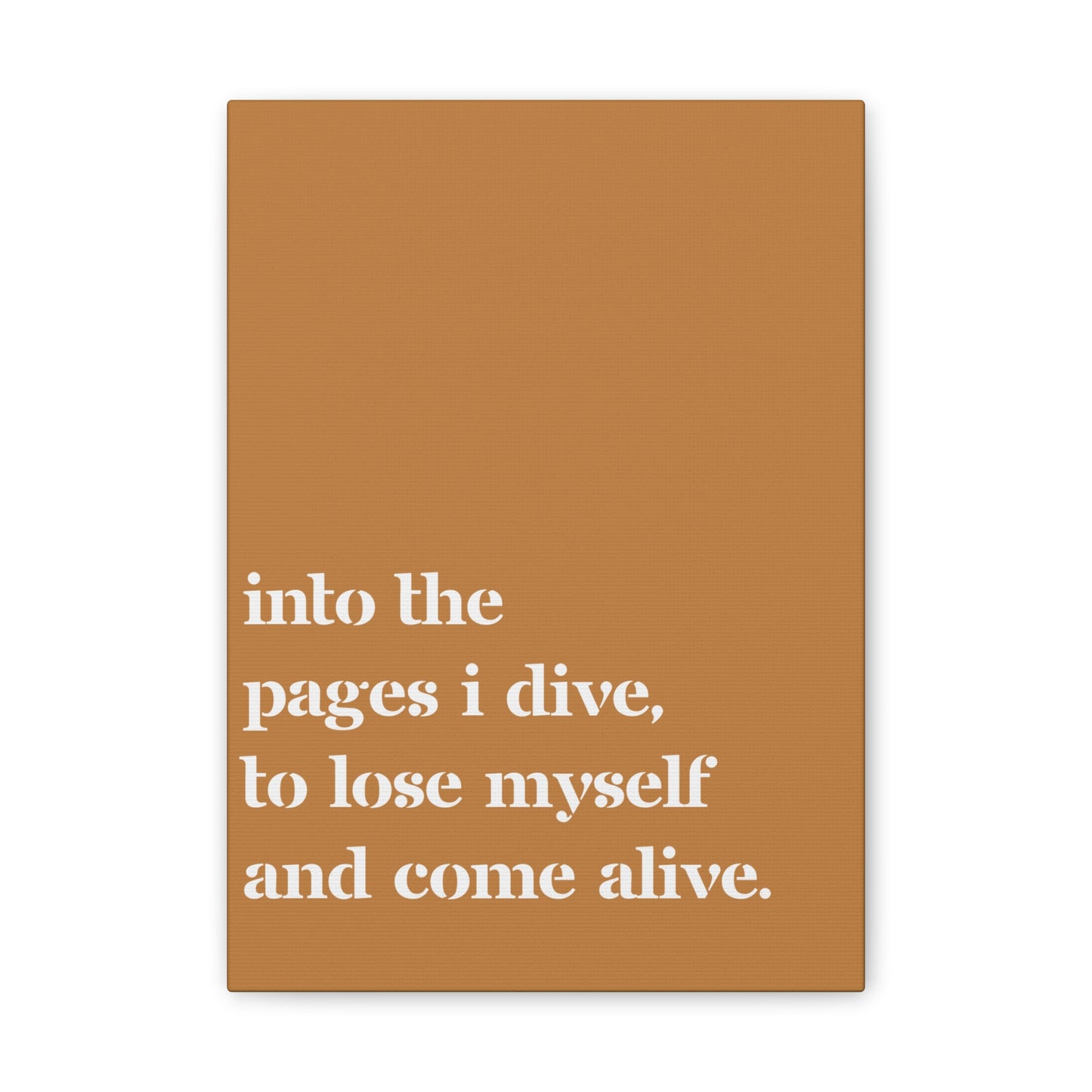 Into the Pages I Dive - Canvas Wall Art