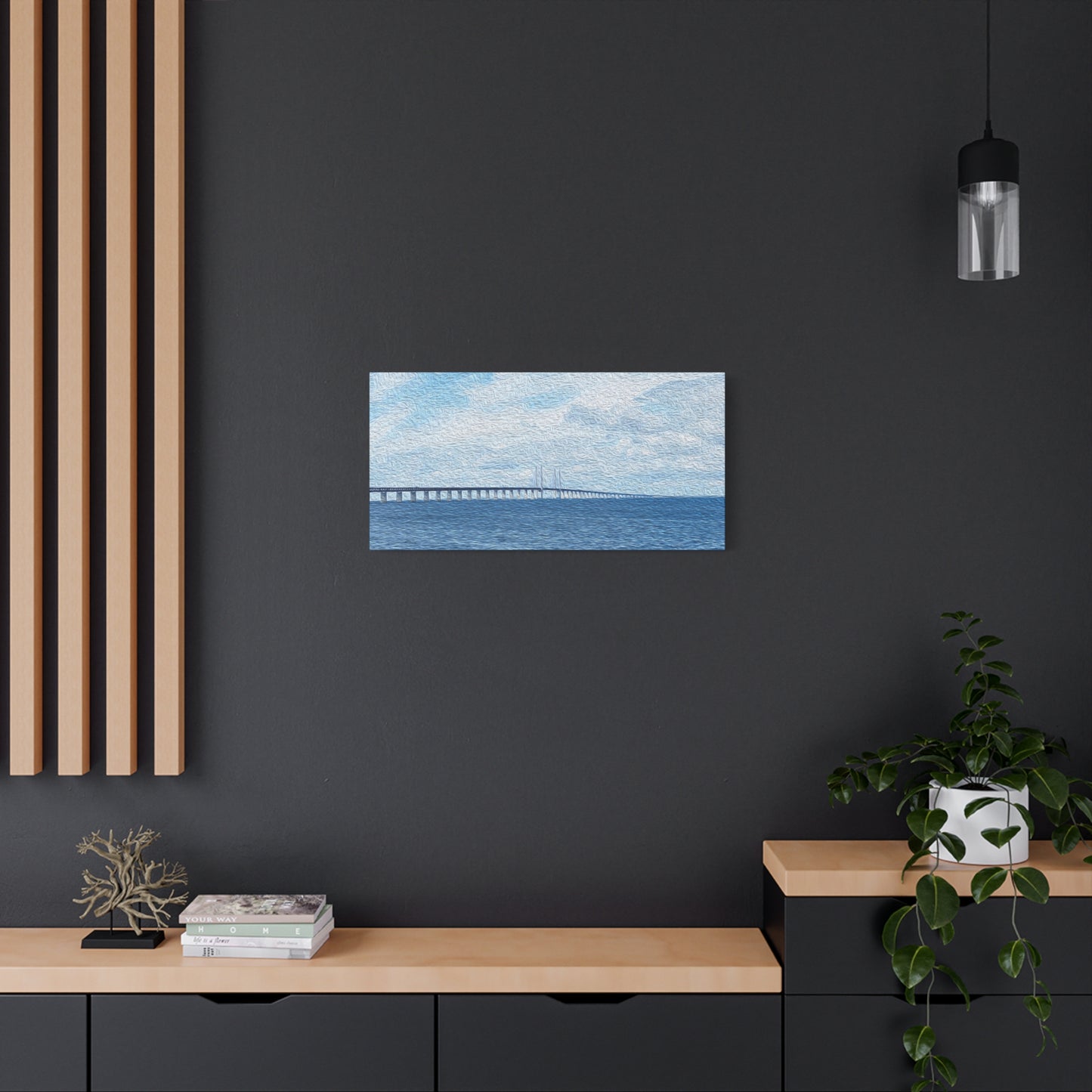 Öresund Bridge, Sweden <-> Denmark - Stretched Matte Wall Decor