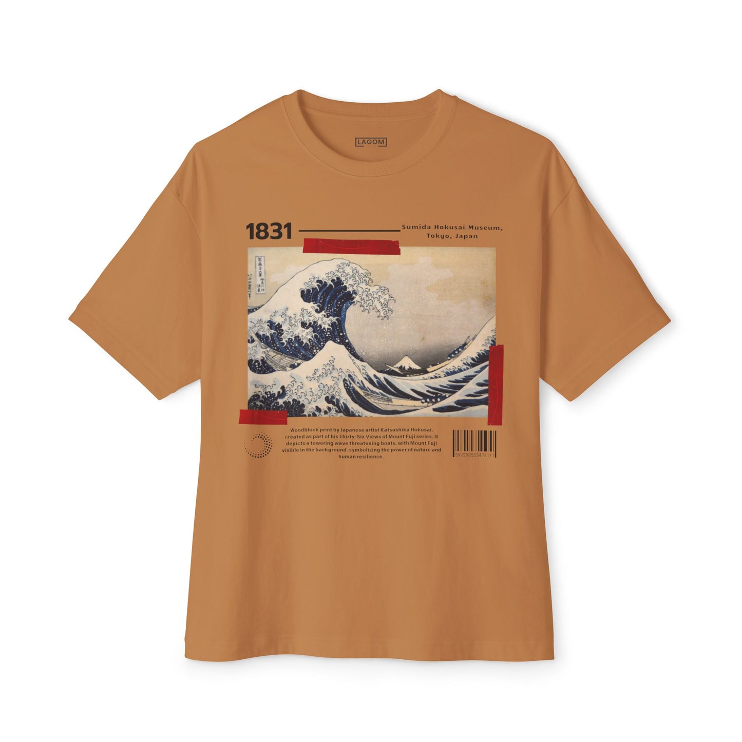 Great Wave of Kanagawa - Unisex Oversized Boxy Tee