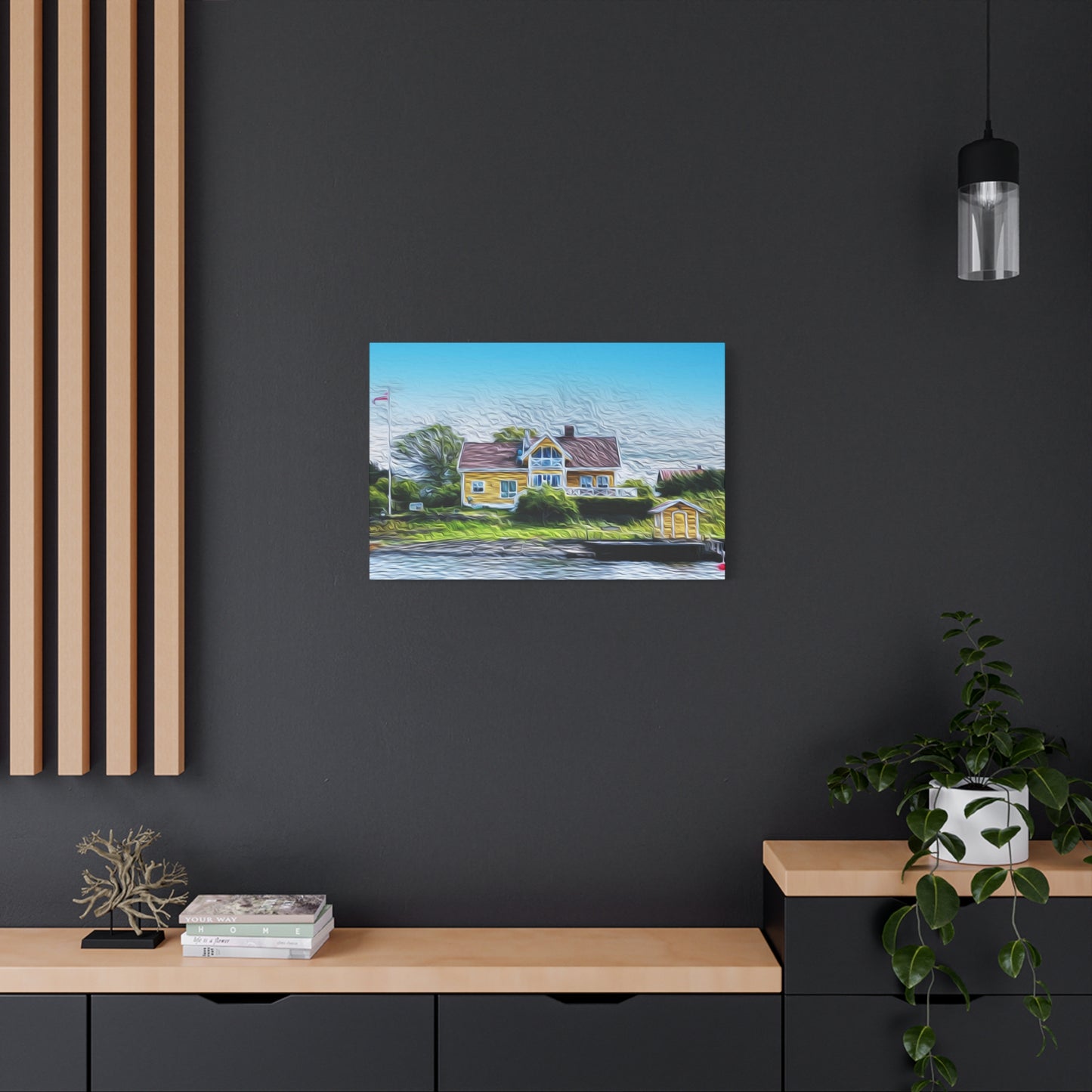 Oslo House By the Fjords, Norway - Matte Canvas Wall Art