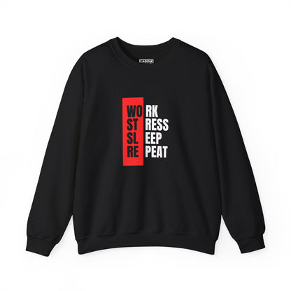 Work, Stress, Sleep, Repeat - Crewneck Sweatshirt