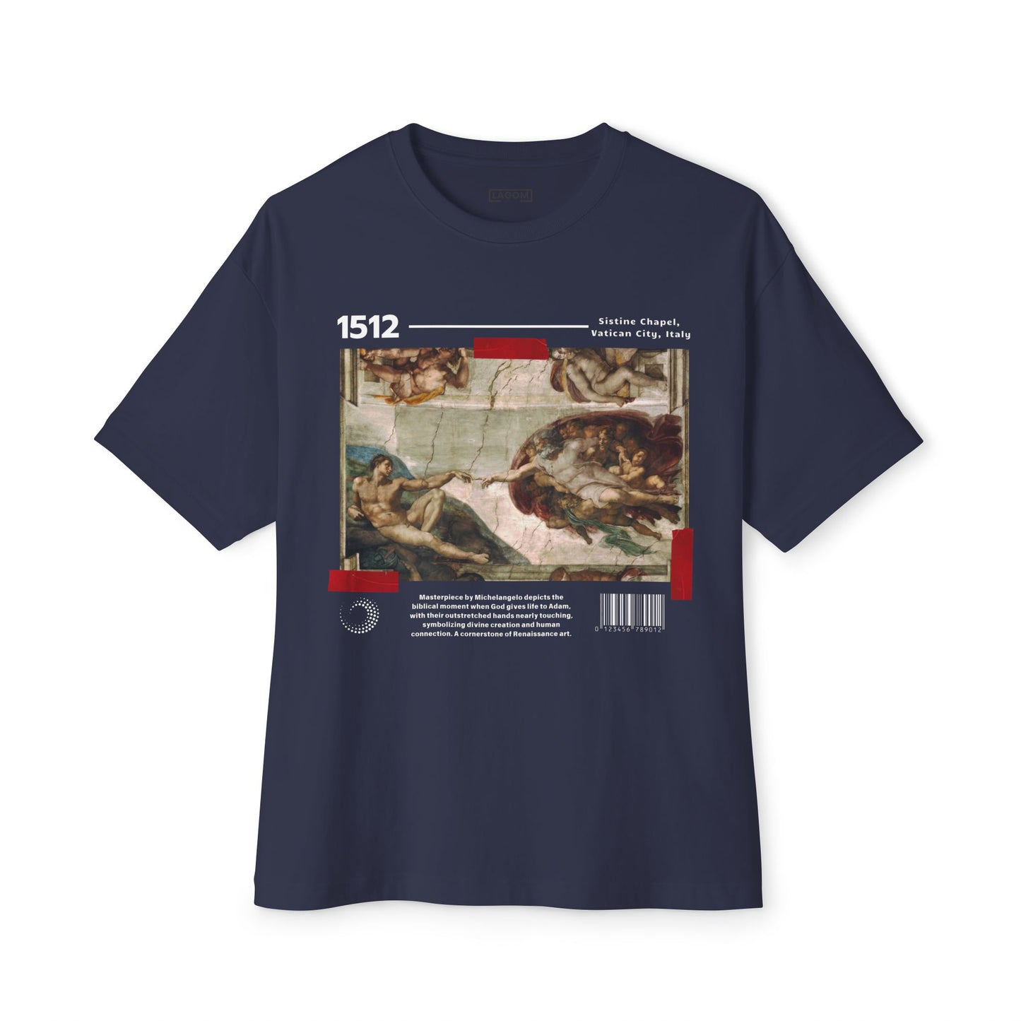 The Creation of Adam - Unisex Oversized Boxy Tee