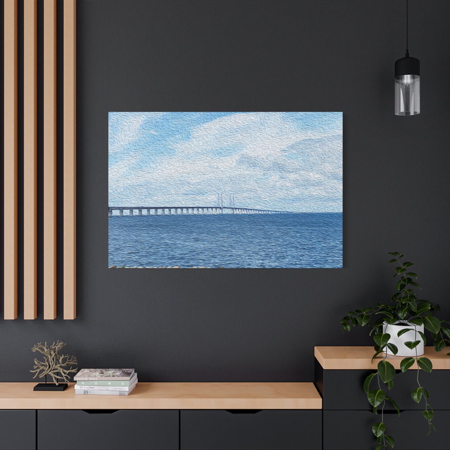 Öresund Bridge, Sweden <-> Denmark - Stretched Matte Wall Decor