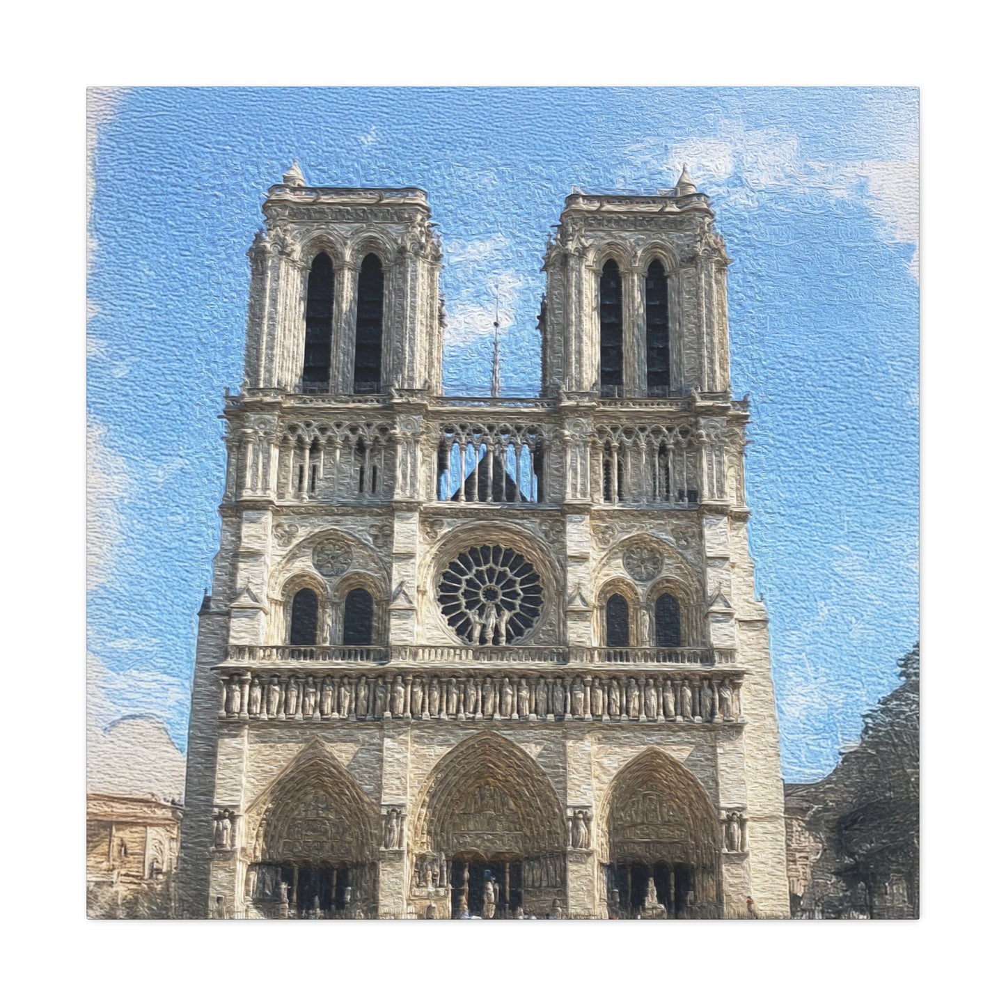 Notre-Dame Cathedral - Stretched Canvas Art Print