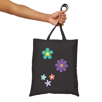 Floral Cotton Canvas Tote Bag