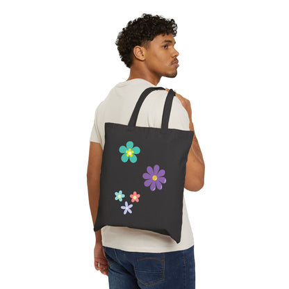 Floral Cotton Canvas Tote Bag