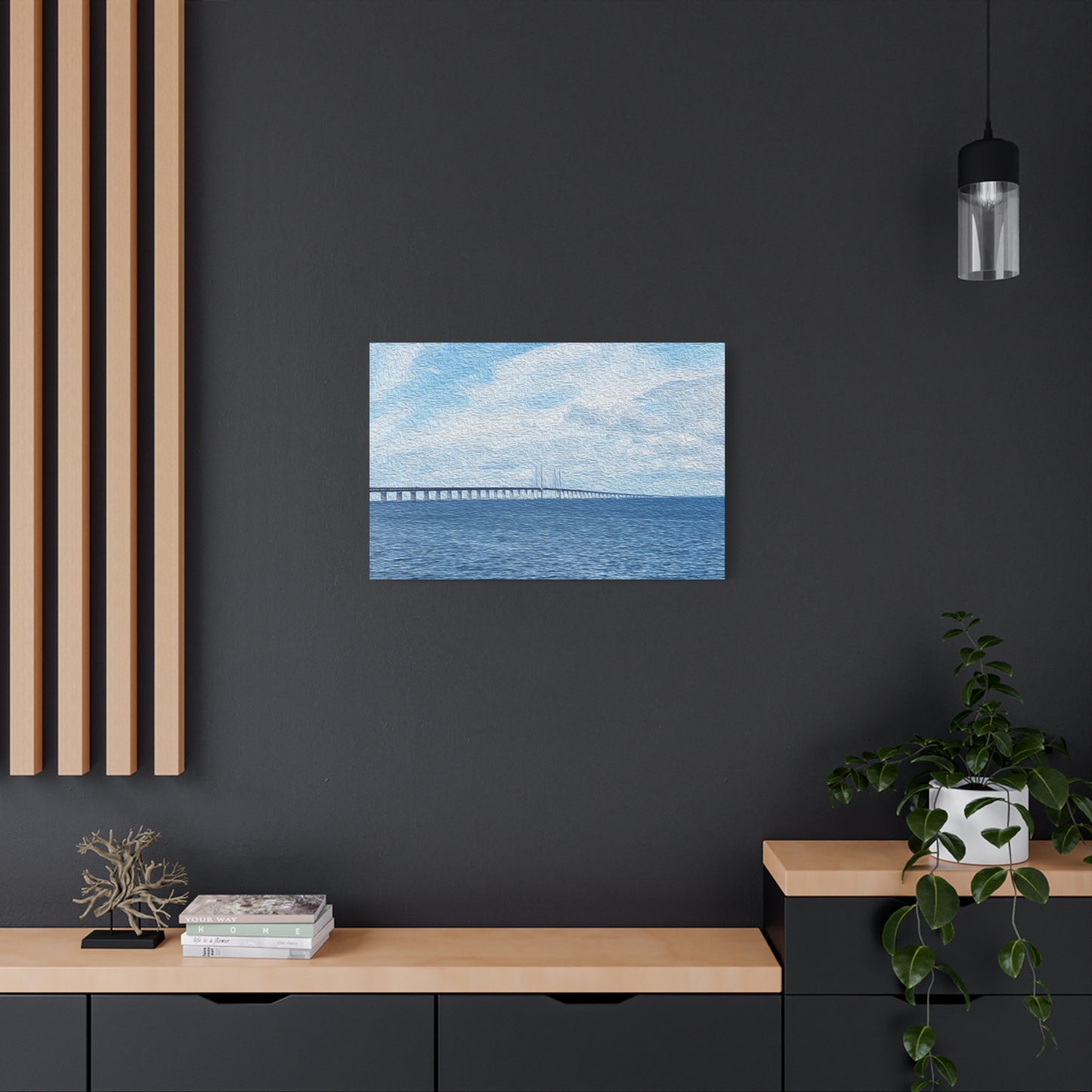 Öresund Bridge, Sweden <-> Denmark - Stretched Matte Wall Decor