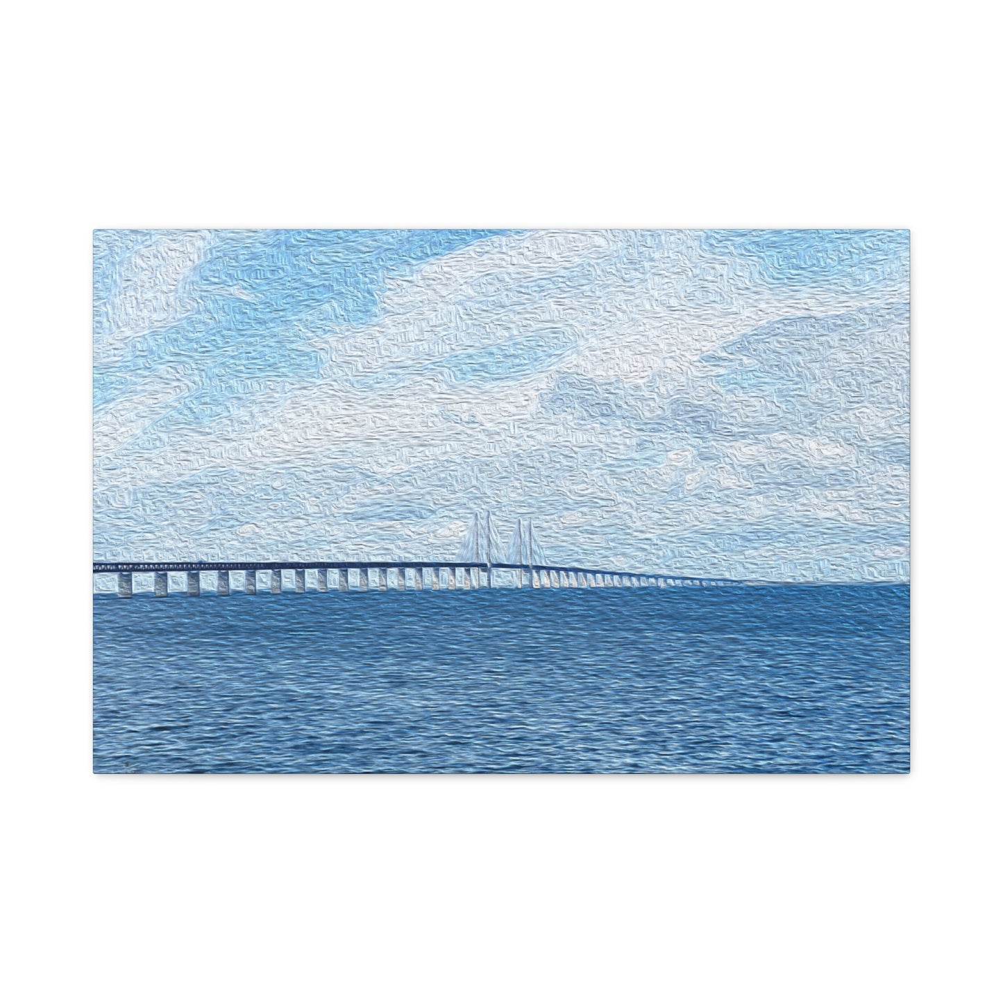 Öresund Bridge, Sweden <-> Denmark - Stretched Matte Wall Decor