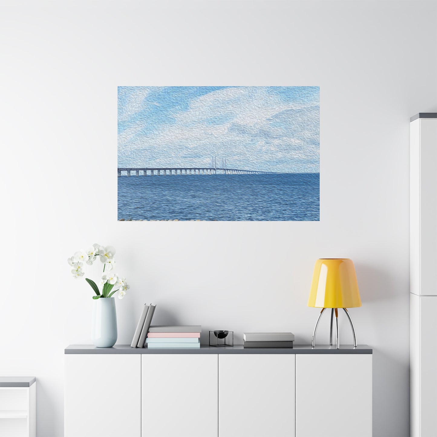 Öresund Bridge, Sweden <-> Denmark - Stretched Matte Wall Decor