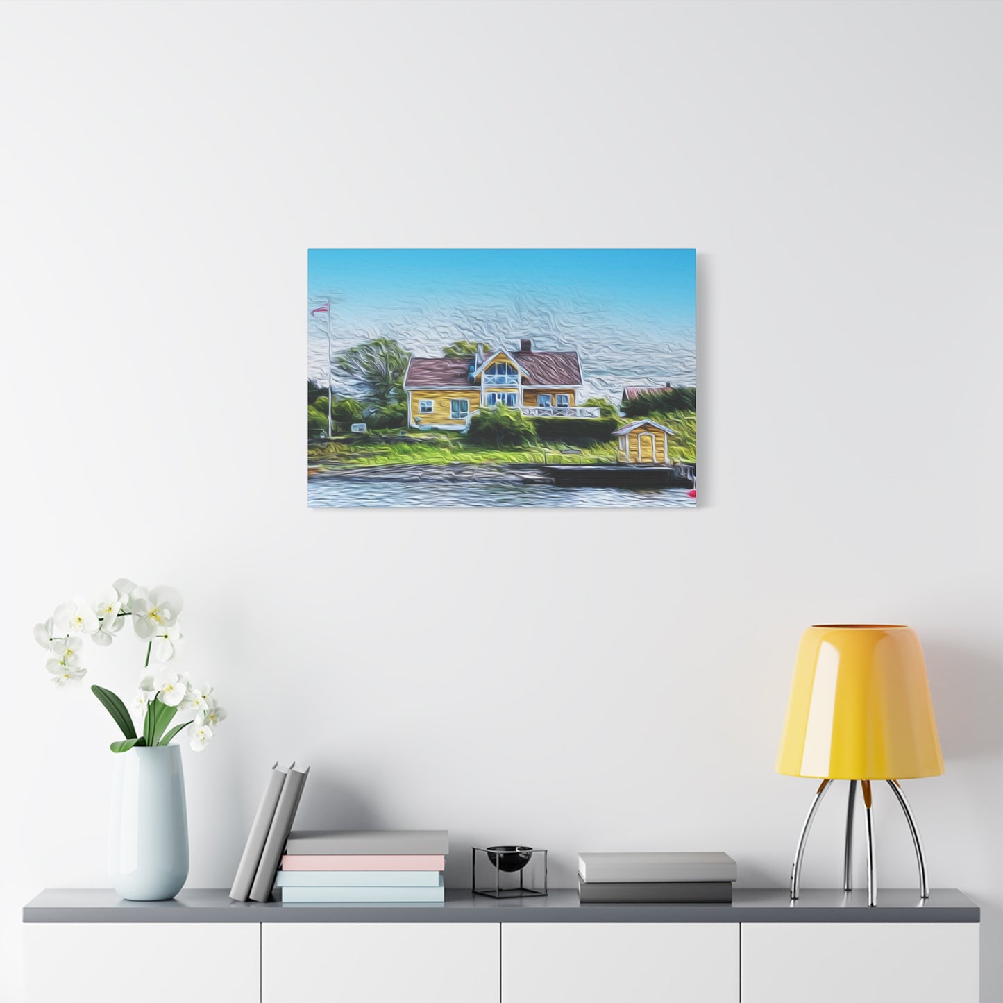 Oslo House By the Fjords, Norway - Matte Canvas Wall Art