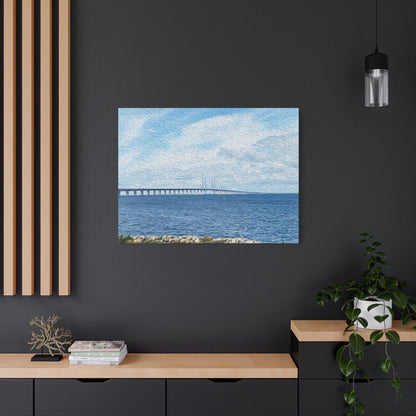 Öresund Bridge, Sweden <-> Denmark - Stretched Matte Wall Decor