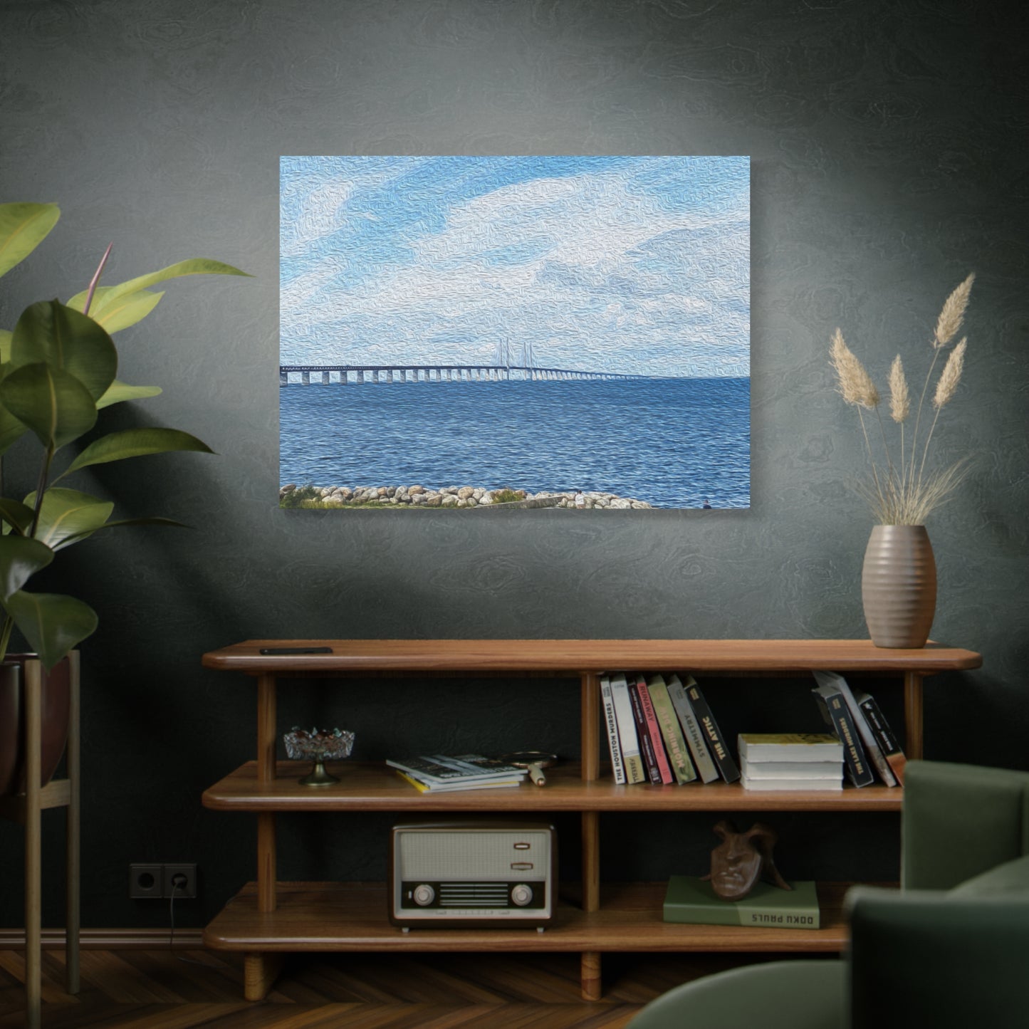 Öresund Bridge, Sweden <-> Denmark - Stretched Matte Wall Decor