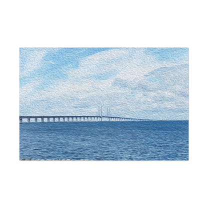 Öresund Bridge, Sweden <-> Denmark - Stretched Matte Wall Decor