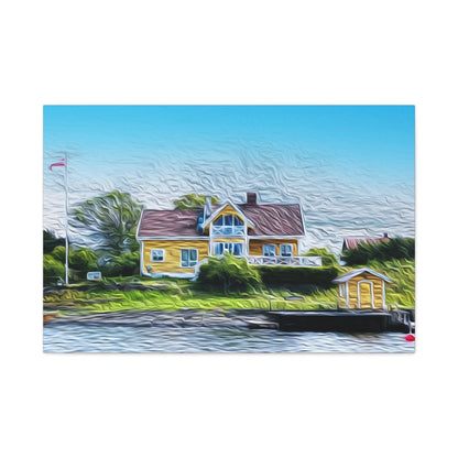 Oslo House By the Fjords, Norway - Matte Canvas Wall Art