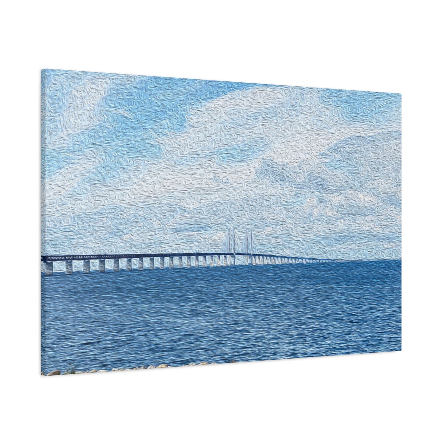 Öresund Bridge, Sweden <-> Denmark - Stretched Matte Wall Decor