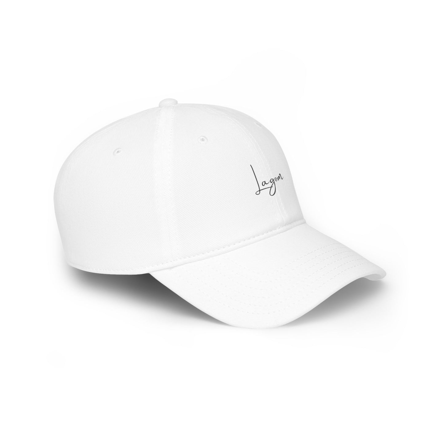 Lagom White Low Profile Baseball Cap