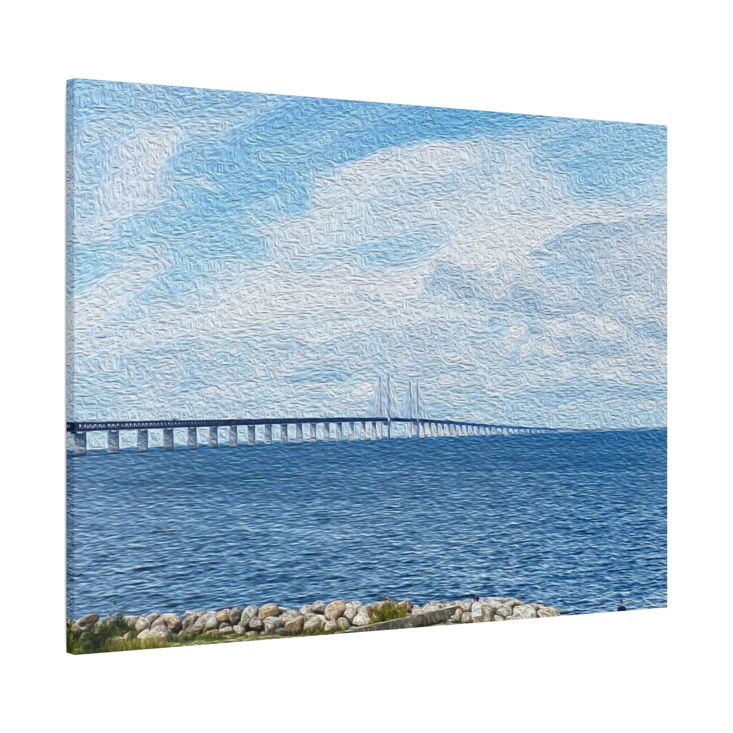 Öresund Bridge, Sweden <-> Denmark - Stretched Matte Wall Decor